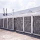 Side view of commercial HVAC units on a rooftop